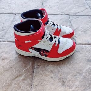 Puma Red and White High-Top Sneakers Retro Design